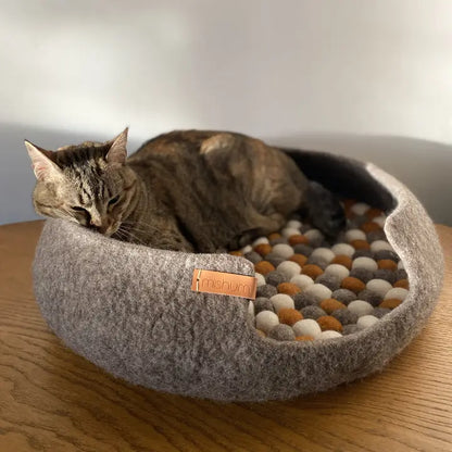 Pet bed basket felt