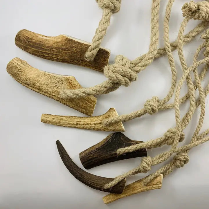 Deer Dog Toy With Hemp Rope, Natural And Fun