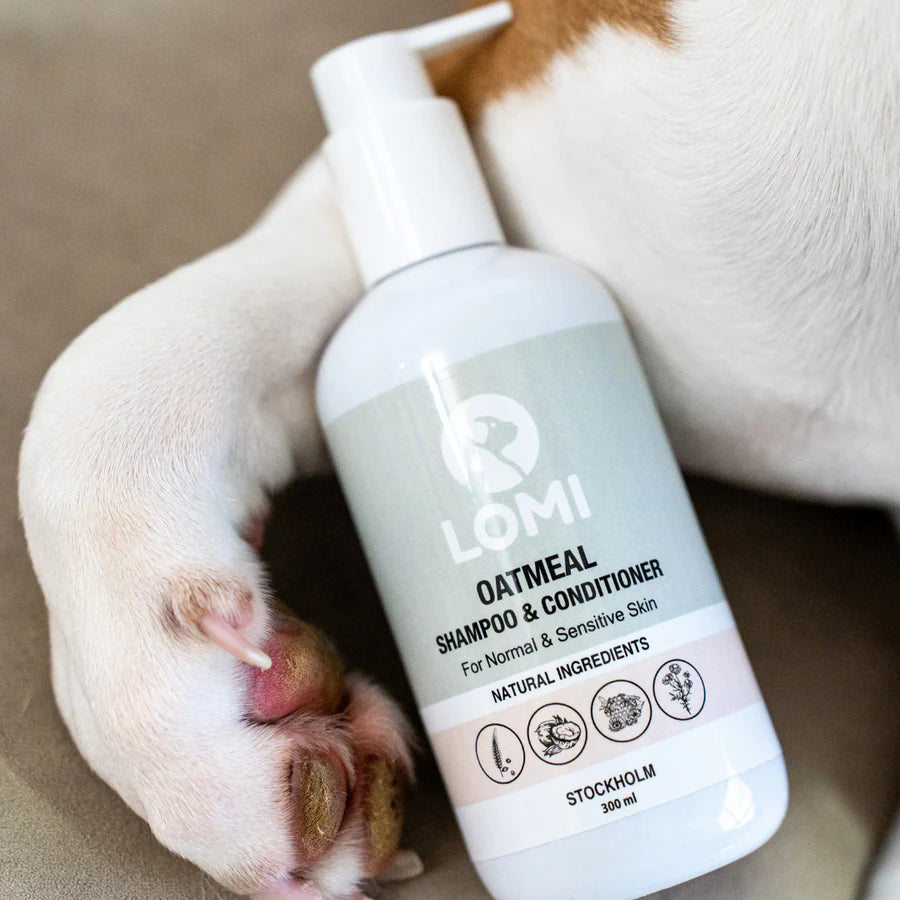 Gentle natural oat-based dog shampoo & conditioner